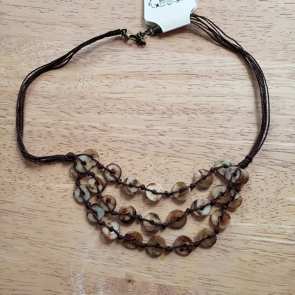 Elegant Brown Beaded Necklace